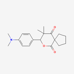 molecular formula C19H25NO3 B4062181 8-[4-(dimethylamino)phenyl]-9,9-dimethyl-7-oxaspiro[4.5]decane-6,10-dione 