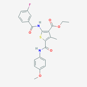Ethyl 2-[(3-fluorobenzoyl)amino]-5-[(4-methoxyanilino)carbonyl]-4-methyl-3-thiophenecarboxylate