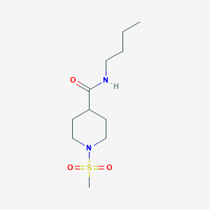molecular formula C11H22N2O3S B4062192 N-butyl-1-(methylsulfonyl)-4-piperidinecarboxamide 
