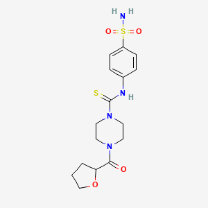 N-[4-(aminosulfonyl)phenyl]-4-(tetrahydro-2-furanylcarbonyl)-1-piperazinecarbothioamide