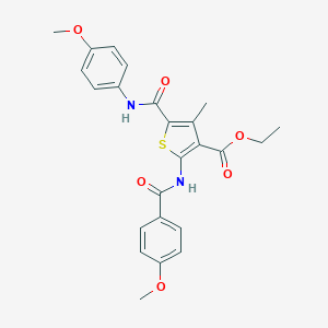 Ethyl 5-[(4-methoxyanilino)carbonyl]-2-[(4-methoxybenzoyl)amino]-4-methyl-3-thiophenecarboxylate