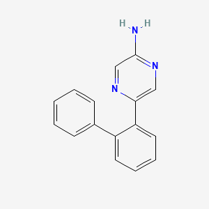 molecular formula C16H13N3 B4062238 5-(2-联苯基)-2-吡嗪胺 
