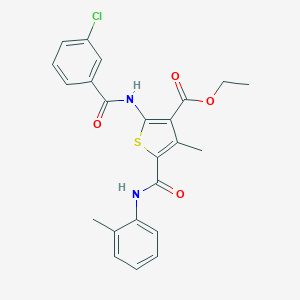 Ethyl 2-[(3-chlorobenzoyl)amino]-4-methyl-5-(2-toluidinocarbonyl)-3-thiophenecarboxylate