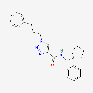 molecular formula C24H28N4O B4062286 N-[(1-phenylcyclopentyl)methyl]-1-(3-phenylpropyl)-1H-1,2,3-triazole-4-carboxamide 