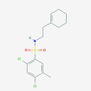 molecular formula C15H19Cl2NO2S B4062319 2,4-dichloro-N-[2-(1-cyclohexen-1-yl)ethyl]-5-methylbenzenesulfonamide 