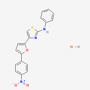 4-[5-(4-nitrophenyl)-2-furyl]-N-phenyl-1,3-thiazol-2-amine hydrobromide