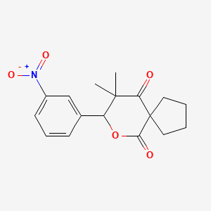 9,9-dimethyl-8-(3-nitrophenyl)-7-oxaspiro[4.5]decane-6,10-dione