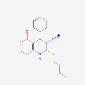 2-(butylthio)-4-(4-methylphenyl)-5-oxo-1,4,5,6,7,8-hexahydro-3-quinolinecarbonitrile