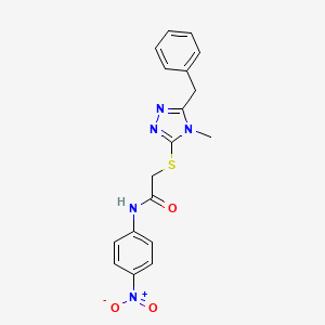 2-[(5-benzyl-4-methyl-4H-1,2,4-triazol-3-yl)thio]-N-(4-nitrophenyl)acetamide