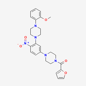 molecular formula C26H29N5O5 B4062400 1-(2-呋喃甲酰)-4-{3-[4-(2-甲氧苯基)-1-哌嗪基]-4-硝基苯基}哌嗪 