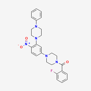 1-(2-fluorobenzoyl)-4-[4-nitro-3-(4-phenyl-1-piperazinyl)phenyl]piperazine