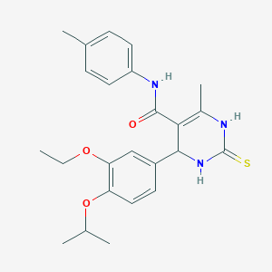 6-(3-ethoxy-4-isopropoxyphenyl)-2-mercapto-4-methyl-N-(4-methylphenyl)-1,6-dihydro-5-pyrimidinecarboxamide