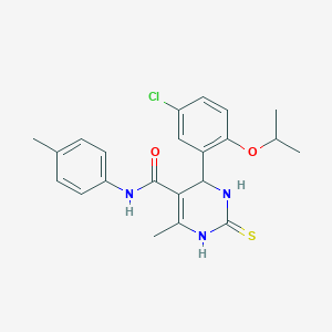 molecular formula C22H24ClN3O2S B4062463 6-(5-chloro-2-isopropoxyphenyl)-2-mercapto-4-methyl-N-(4-methylphenyl)-1,6-dihydro-5-pyrimidinecarboxamide 