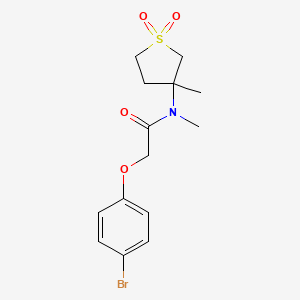 molecular formula C14H18BrNO4S B4062466 2-(4-bromophenoxy)-N-methyl-N-(3-methyl-1,1-dioxidotetrahydro-3-thienyl)acetamide 