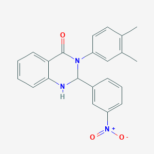 3-(3,4-dimethylphenyl)-2-{3-nitrophenyl}-2,3-dihydroquinazolin-4(1H)-one