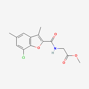 methyl N-[(7-chloro-3,5-dimethyl-1-benzofuran-2-yl)carbonyl]glycinate