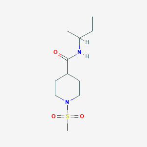 molecular formula C11H22N2O3S B4062512 N-(sec-butyl)-1-(methylsulfonyl)-4-piperidinecarboxamide 