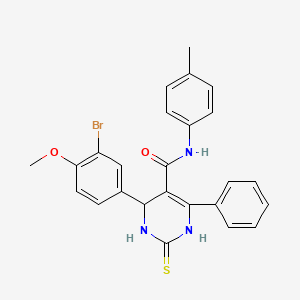 6-(3-bromo-4-methoxyphenyl)-2-mercapto-N-(4-methylphenyl)-4-phenyl-1,6-dihydro-5-pyrimidinecarboxamide