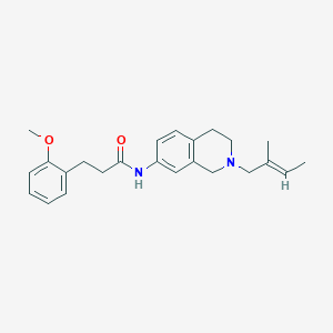 3-(2-methoxyphenyl)-N-{2-[(2E)-2-methyl-2-buten-1-yl]-1,2,3,4-tetrahydro-7-isoquinolinyl}propanamide