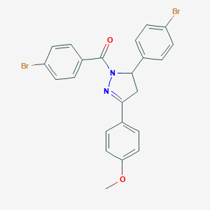 (4-bromophenyl)(5-(4-bromophenyl)-3-(4-methoxyphenyl)-4,5-dihydro-1H-pyrazol-1-yl)methanone
