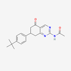 molecular formula C20H23N3O2 B4062601 N-[7-(4-tert-butylphenyl)-5-oxo-5,6,7,8-tetrahydro-2-quinazolinyl]acetamide 