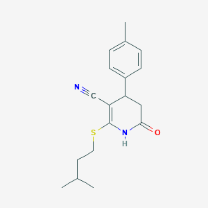 2-[(3-methylbutyl)thio]-4-(4-methylphenyl)-6-oxo-1,4,5,6-tetrahydro-3-pyridinecarbonitrile