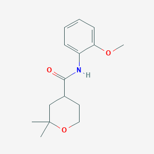 molecular formula C15H21NO3 B4062680 N-(2-methoxyphenyl)-2,2-dimethyltetrahydro-2H-pyran-4-carboxamide 