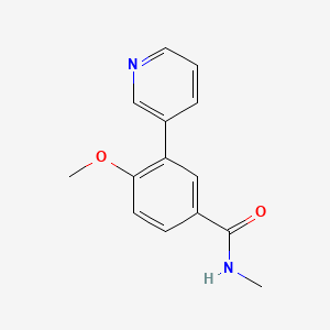 molecular formula C14H14N2O2 B4062686 4-甲氧基-N-甲基-3-(3-吡啶基)苯甲酰胺 