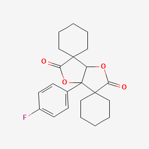 molecular formula C22H25FO4 B4062691 3a'-(4-fluorophenyl)dihydrodispiro[cyclohexane-1,3'-furo[3,2-b]furan-6',1''-cyclohexane]-2',5'-dione 
