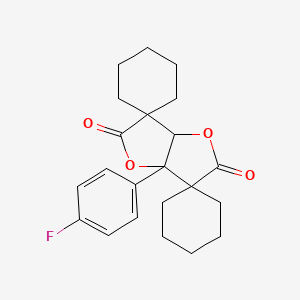 molecular formula C22H25FO4 B4062691 3a'-(4-氟苯基)二氢二螺[环己烷-1,3'-呋喃[3,2-b]呋喃-6',1''-环己烷]-2',5'-二酮 