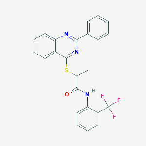 2-[(2-phenyl-4-quinazolinyl)thio]-N-[2-(trifluoromethyl)phenyl]propanamide