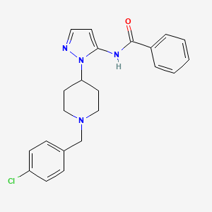 N-{1-[1-(4-chlorobenzyl)-4-piperidinyl]-1H-pyrazol-5-yl}benzamide