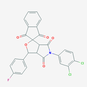 5-(3,4-dichlorophenyl)-1-(4-fluorophenyl)spiro[3a,6a-dihydro-1H-furo[3,4-c]pyrrole-3,2'-indene]-1',3',4,6-tetrone