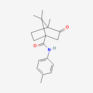 molecular formula C18H23NO2 B4062763 4,7,7-trimethyl-N-(4-methylphenyl)-3-oxobicyclo[2.2.1]heptane-1-carboxamide 