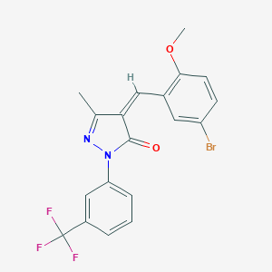 4-(5-bromo-2-methoxybenzylidene)-5-methyl-2-[3-(trifluoromethyl)phenyl]-2,4-dihydro-3H-pyrazol-3-one