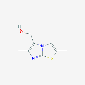 molecular formula C8H10N2OS B040628 (2,6-Dimethylimidazo[2,1-b][1,3]thiazol-5-yl)methanol CAS No. 123772-40-7