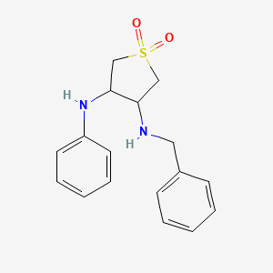 molecular formula C17H20N2O2S B4062815 (4-anilino-1,1-dioxidotetrahydro-3-thienyl)benzylamine 