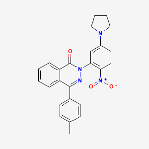 4-(4-methylphenyl)-2-[2-nitro-5-(1-pyrrolidinyl)phenyl]-1(2H)-phthalazinone