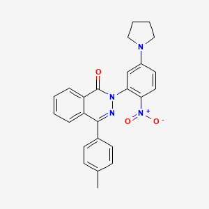 molecular formula C25H22N4O3 B4062823 4-(4-甲基苯基)-2-[2-硝基-5-(1-吡咯烷基)苯基]-1(2H)-酞嗪酮 