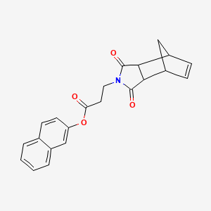 molecular formula C22H19NO4 B4062826 2-萘基 3-(3,5-二氧代-4-氮杂三环[5.2.1.0~2,6~]癸-8-烯-4-基)丙酸酯 