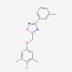 molecular formula C18H17ClN2O2 B4062829 5-[(4-氯-3,5-二甲基苯氧基)甲基]-3-(3-甲基苯基)-1,2,4-恶二唑 