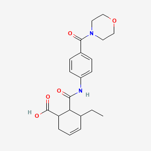 molecular formula C21H26N2O5 B4062845 5-乙基-6-({[4-(4-吗啉羰基)苯基]氨基}羰基)-3-环己烯-1-羧酸 