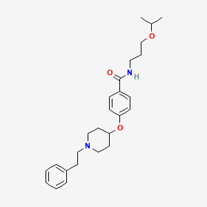 molecular formula C26H36N2O3 B4062849 N-(3-isopropoxypropyl)-4-{[1-(2-phenylethyl)-4-piperidinyl]oxy}benzamide 