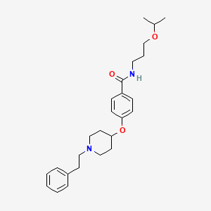 molecular formula C26H36N2O3 B4062849 N-(3-异丙氧基丙基)-4-{[1-(2-苯乙基)-4-哌啶基]氧基}苯甲酰胺 