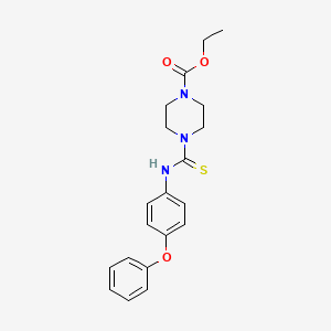 molecular formula C20H23N3O3S B4062861 ethyl 4-{[(4-phenoxyphenyl)amino]carbonothioyl}-1-piperazinecarboxylate 