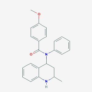 4-Methoxy-N-(2-methyl-1,2,3,4-tetrahydro-4-quinolinyl)-N-phenylbenzamide