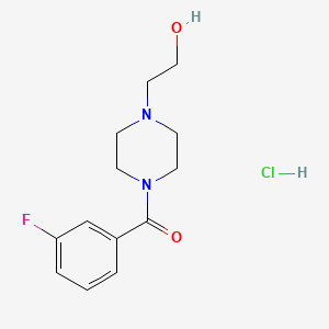 molecular formula C13H18ClFN2O2 B4062881 2-[4-(3-氟苯甲酰)-1-哌嗪基]乙醇盐酸盐 