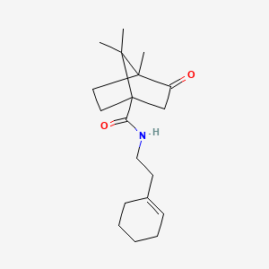 molecular formula C19H29NO2 B4062893 N-[2-(1-cyclohexen-1-yl)ethyl]-4,7,7-trimethyl-3-oxobicyclo[2.2.1]heptane-1-carboxamide 