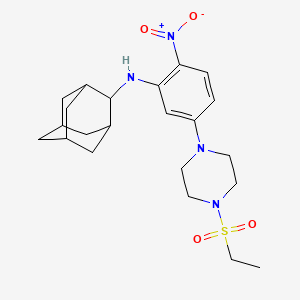 N-{5-[4-(ETHANESULFONYL)PIPERAZIN-1-YL]-2-NITROPHENYL}ADAMANTAN-2-AMINE