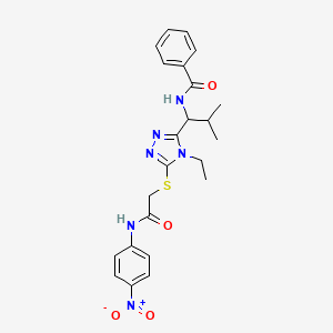 N-{1-[4-ethyl-5-({2-[(4-nitrophenyl)amino]-2-oxoethyl}thio)-4H-1,2,4-triazol-3-yl]-2-methylpropyl}benzamide